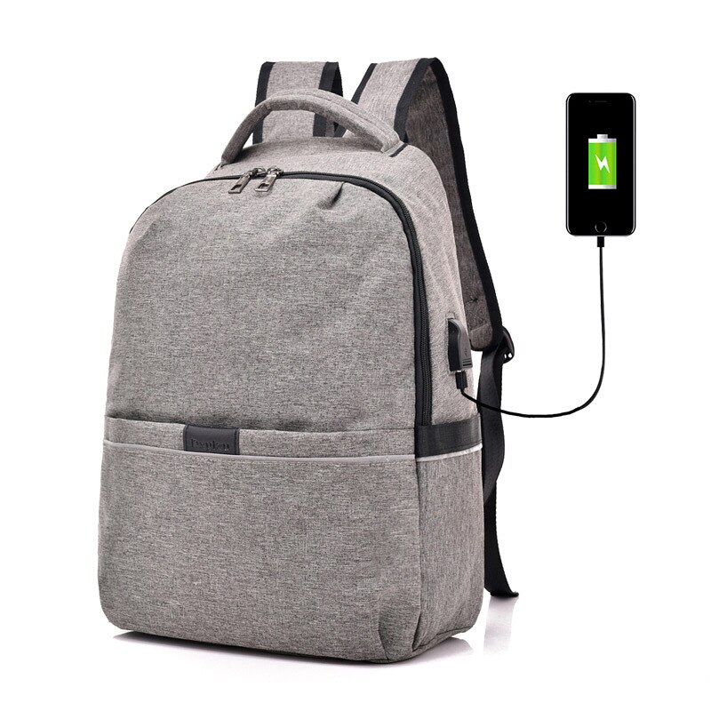 Zenbefe Rugzakken Met Reflecterende Strip Rugzakken Veilig Schooltas Voor Tiener Usb Opladen Aansluiting Reizen Rugzak Tas: Grey