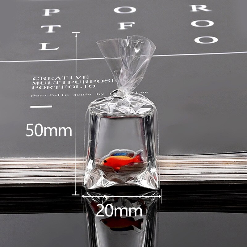 Nachbildung eines transparenten wasserbeutels, fisch-handyhülle, diy-cartoon-zubehör, material für schlüsselanhänger, ornamente: 07