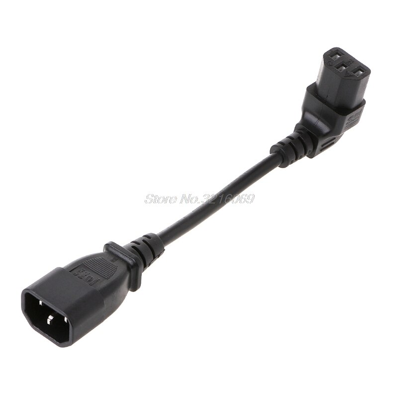 Male to Female C14 C13 PLug PDU Extension Power Cable Connector Right Angle Oct15 Whosale