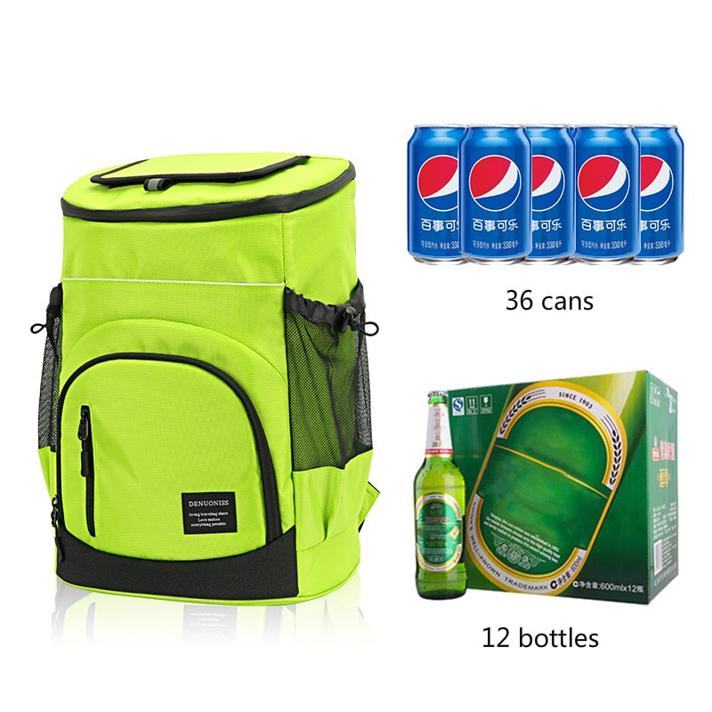 DENUONISS-bolsa térmica de viaje para cerveza, nevera fresca con aislamiento de 33L, para playa, Picnic