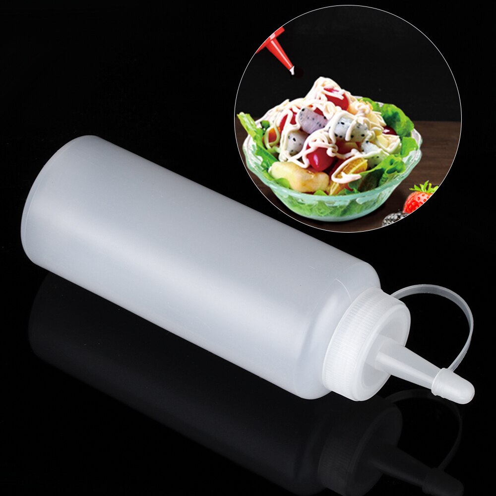Chocolate Squeeze Bottle With Cap Plastic Cake Decorating Tool Bread Baking Condiment Dispenser Bottle 200ml/320ml/450ml/750ml
