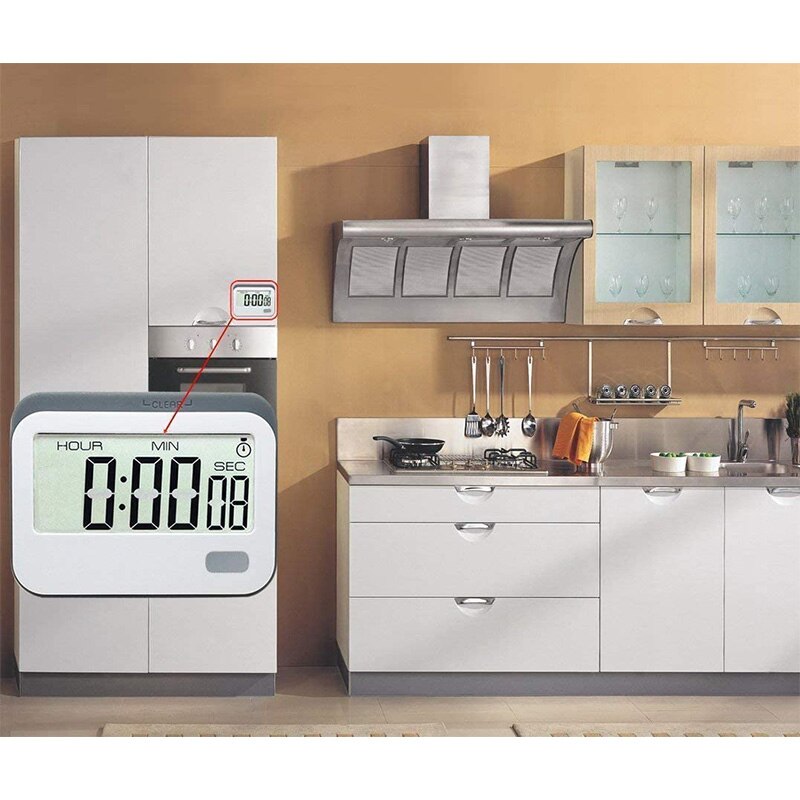 Digital Timer Multifunction 3 Mode - Clock, Countup, Countdown Accurate to Seconds for Cooking, Study, Games