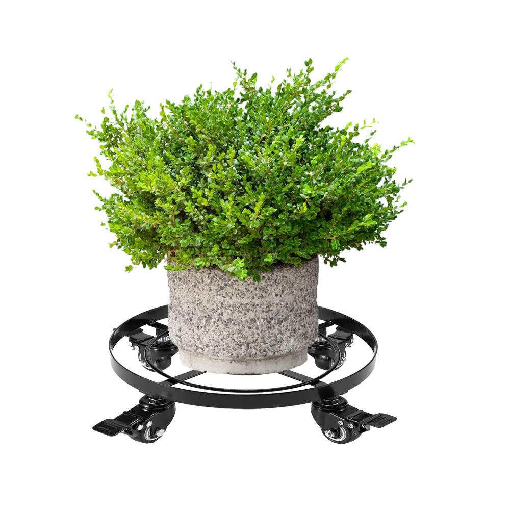 Plant Caddy with 4 Wheels Heavy Duty Metal Iron Large Potted Plant Stand Holder Garden Patio Flower Pot Rolling Dolly Casters