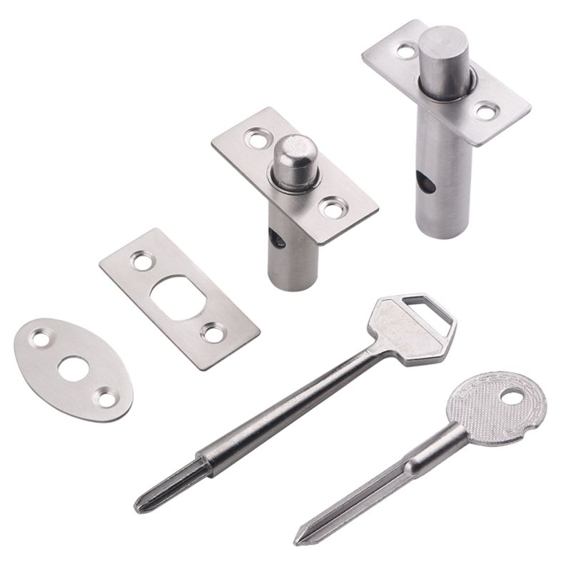 Cerradura de muesca con llave Tubewell oculta para puerta de fuego, cerrojo de acero inoxidable con núcleo largo/corto, ferretería para puerta, cepillado