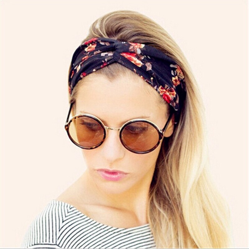 Vrouwen Sport Brede Bloemen Sport Haarband Vrouwelijke Volwassen Mode Casual Elastische Hoofdband Hoofdband Gewikkeld Haar Accessoires