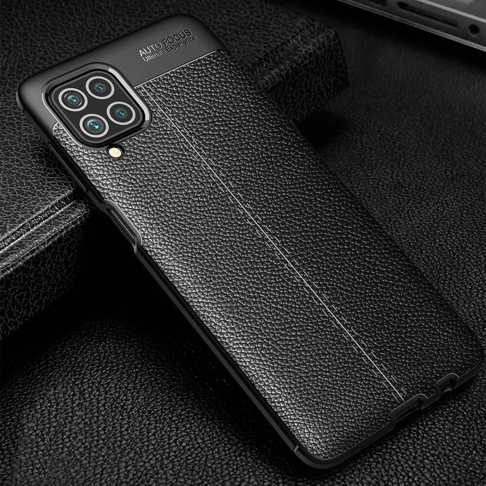 Keysion stoßfeste hülle für samsung Galaxis  m62 m51 m31s m31 , luxuriöse lederoptik, weiche silikon-rückseite für Galaxis  f62 f41: Für samsung  f41 / Schwarz