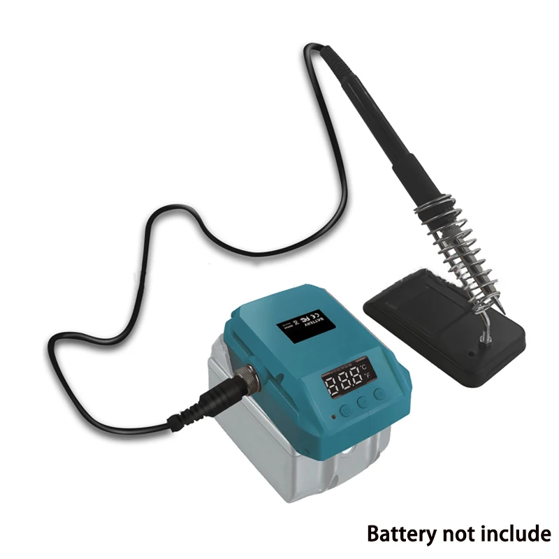 60w draadloze elektrische soldeerstations voor makita, inclusief 18v li-ion accu's, een soldeerbout met digitaal display en 936 soldeerpunten.: Beige
