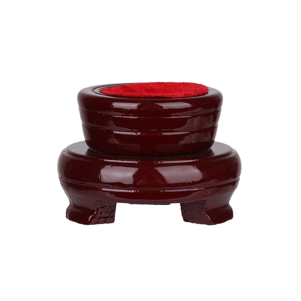 Retro Desktop Ornament Ball Display Stand Fixed Crystal Sphere Base Square Glass Holder Wood Pedestal Transparent Support: 6