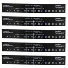 5 stuks digitale temperatuurstickers voor het weergeven van de brouwbereiken, thuisbrouwen van bier, wijn, lcd-kleverige thermometer