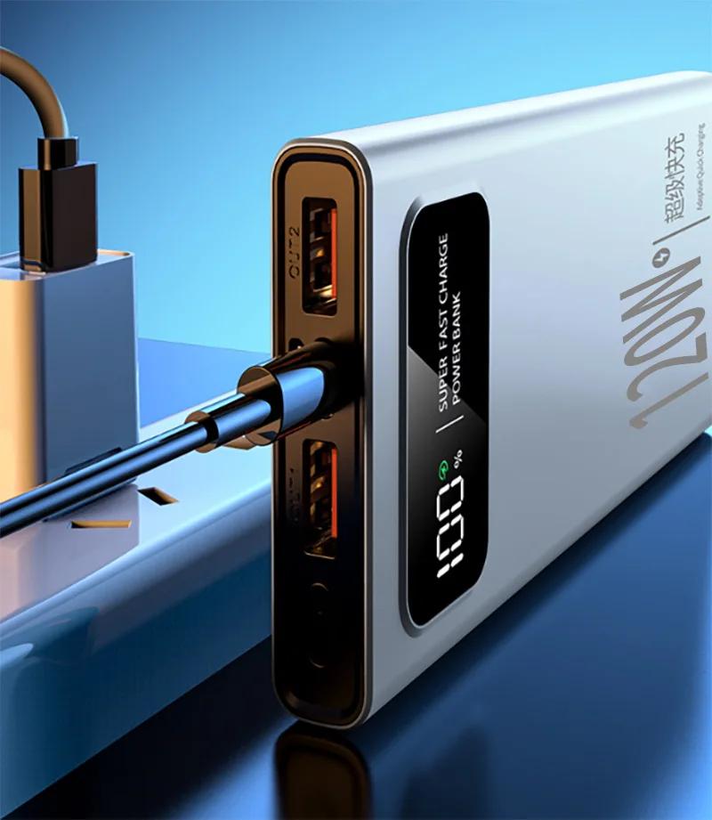 200000mAh 120W Power Bank a ricarica rapida capacità Super Ultralarge per batteria esterna di alimentazione Mobile per Iphone Xiaomi Vivo