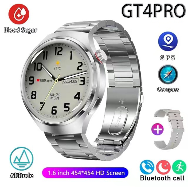 Huawei-Montre connectée GT4 Pro pour homme, GPS, NDavid, écran AMOLED 360x360, fréquence cardiaque, appel Bluetooth, étanche IP68, 2024: Violet