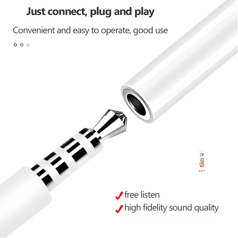 Nowość dla ios Splitter L do gniazda słuchawkowego 3,5 mm Adapter AUX Audio dla iPhone 14/13/12/11/XS/XR/X/7 8/Pad