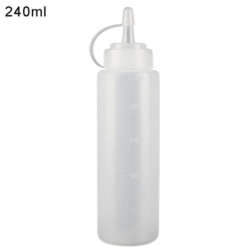 Oil Bottle Ketchup Squeeze Bottle With Cap Plastic Cake Decorating Tool Baking Dessert Condiment Dispenser Bottle 240/360/450ml: 240ML