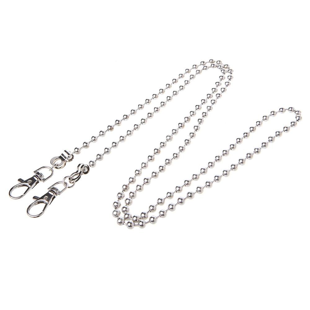 Thinkthendo Lange 120 Cm/50 Cm Luxe Mode Metalen Portemonnee Ketting Bandjes Handvat Schoudertas Cross Body Vervanging Handtas: 120cmsilver