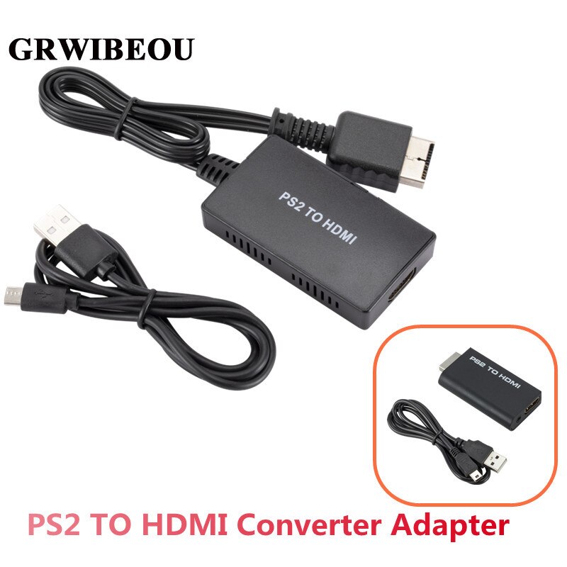 PS2 Naar Hdmi-Compatibel Converter Adapter Hd Link Kabel Voor PS1/2/3 Ondersteuning Hdmi-Compatibel 1080P 720P Output PS2 Naar Hd Adapter