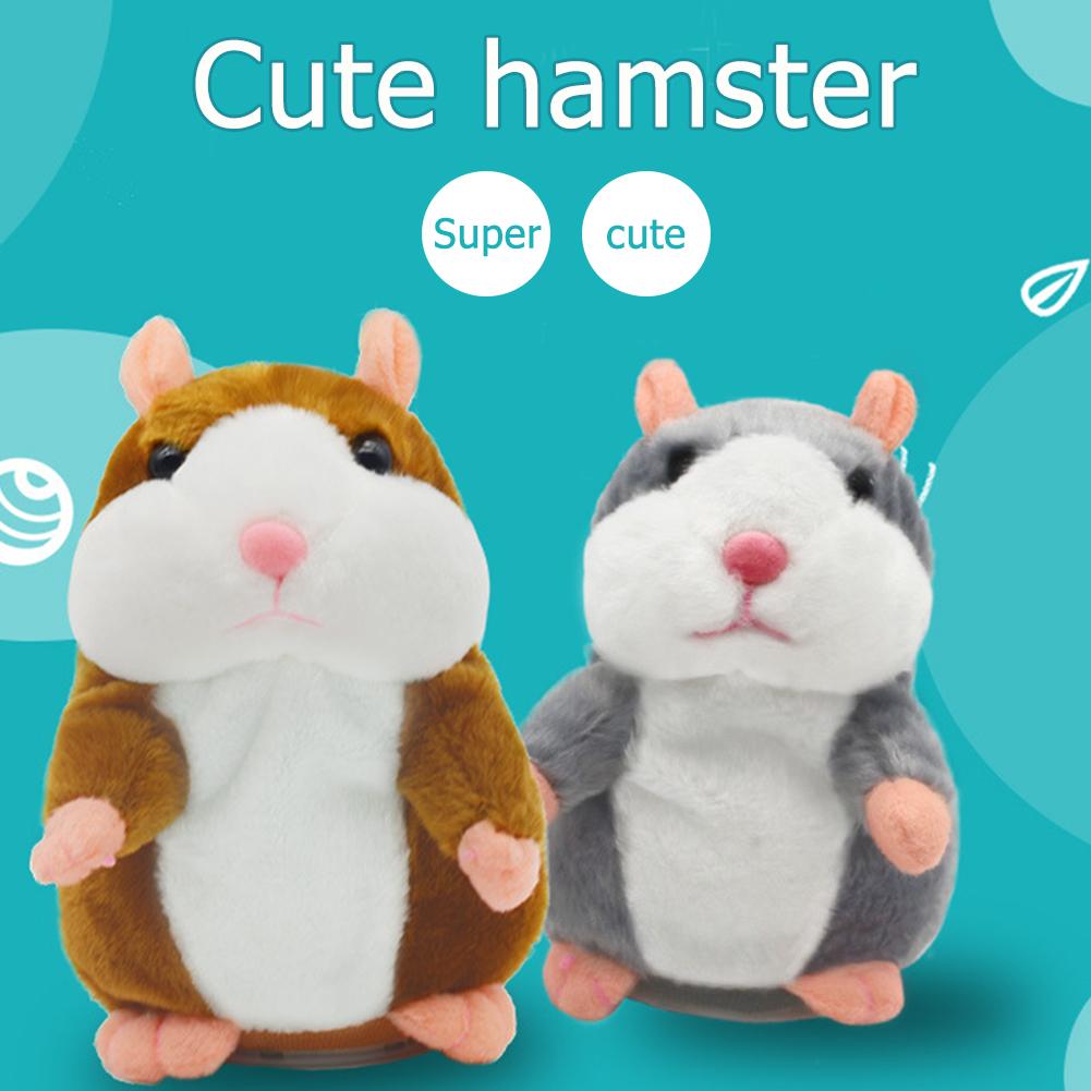 15Cm Leuke Walking Talking Hamster Pluche Dier Pop Grappige Sound Record Herhaal Voice Changing Educatief Speelgoed Huisdieren Kinderen