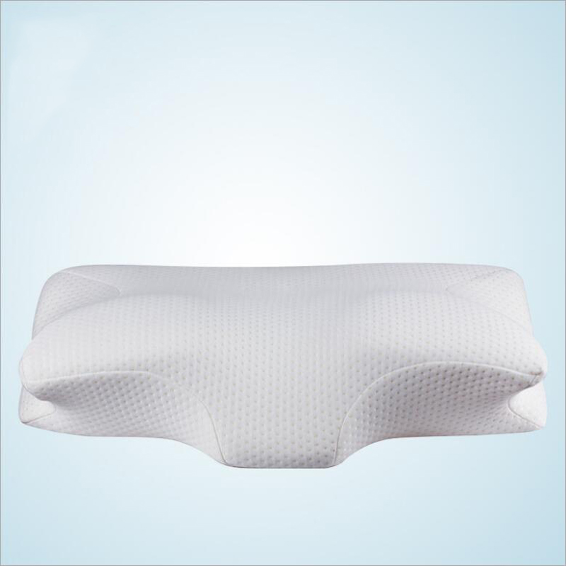YRHCD Style Slow Rebound Memory Cervical Pillow Horn shaped Orthopedic Neck protection Pillow size in 60x30x13cm