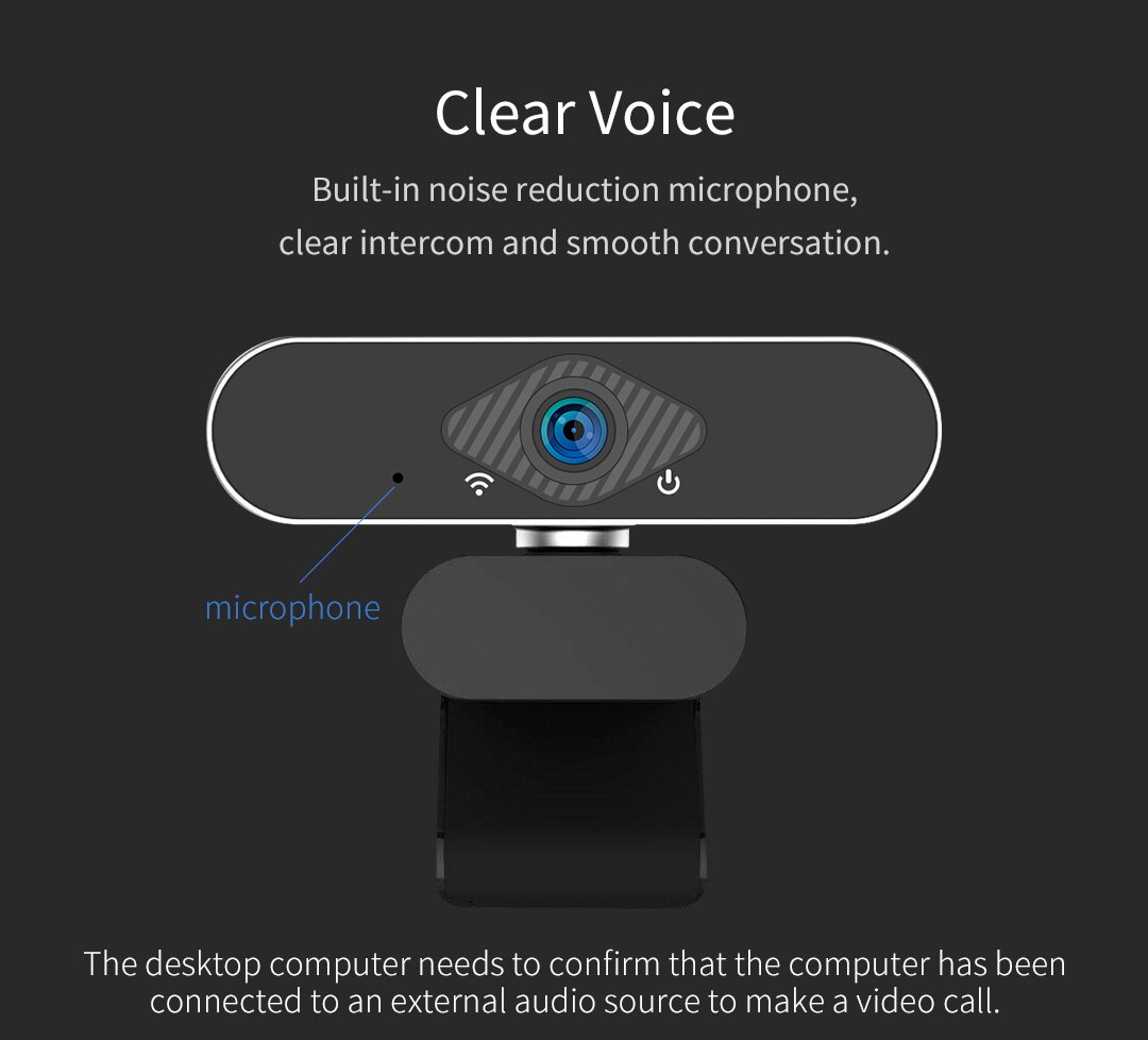 1080P USB IP Camera 150° Ultra Wide Angle Image Optimization Beauty Processing Auto Foucus for Live Broadcast Online Teaching