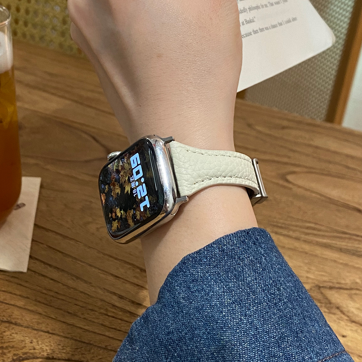 Læderrem til apple watch 10 9 8 46mm 42mm 41mm 44mm 45mm 40mm magnetisk urrem til kvinder, armbånd, iwatch 7 se 6 5 4