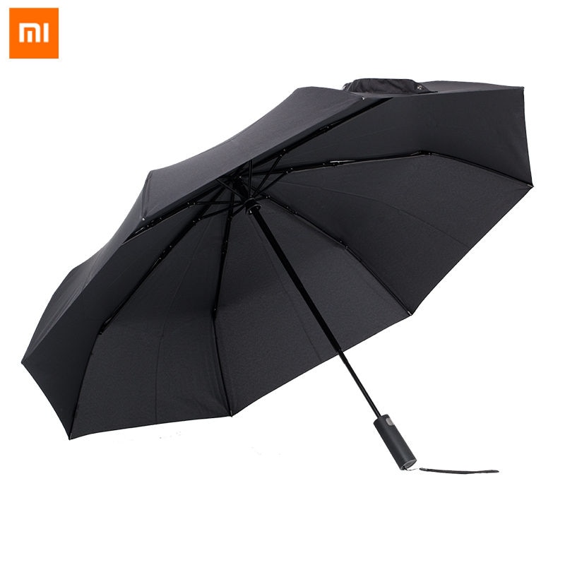 Original xiaomi mijia automatisk solrig regnvejrskodning aluminium vindtæt vandtæt uv parasol paraply sommer vinter solskærm