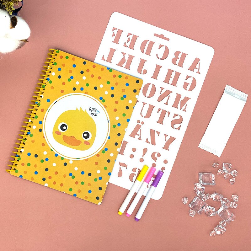 Magic Water Tekentafel Herbruikbare Coloring Doodle & Magic Pen Tekening Notebook Educatief Speelgoed Voor Kinderen Kids: Duck 8 Page 6Pen