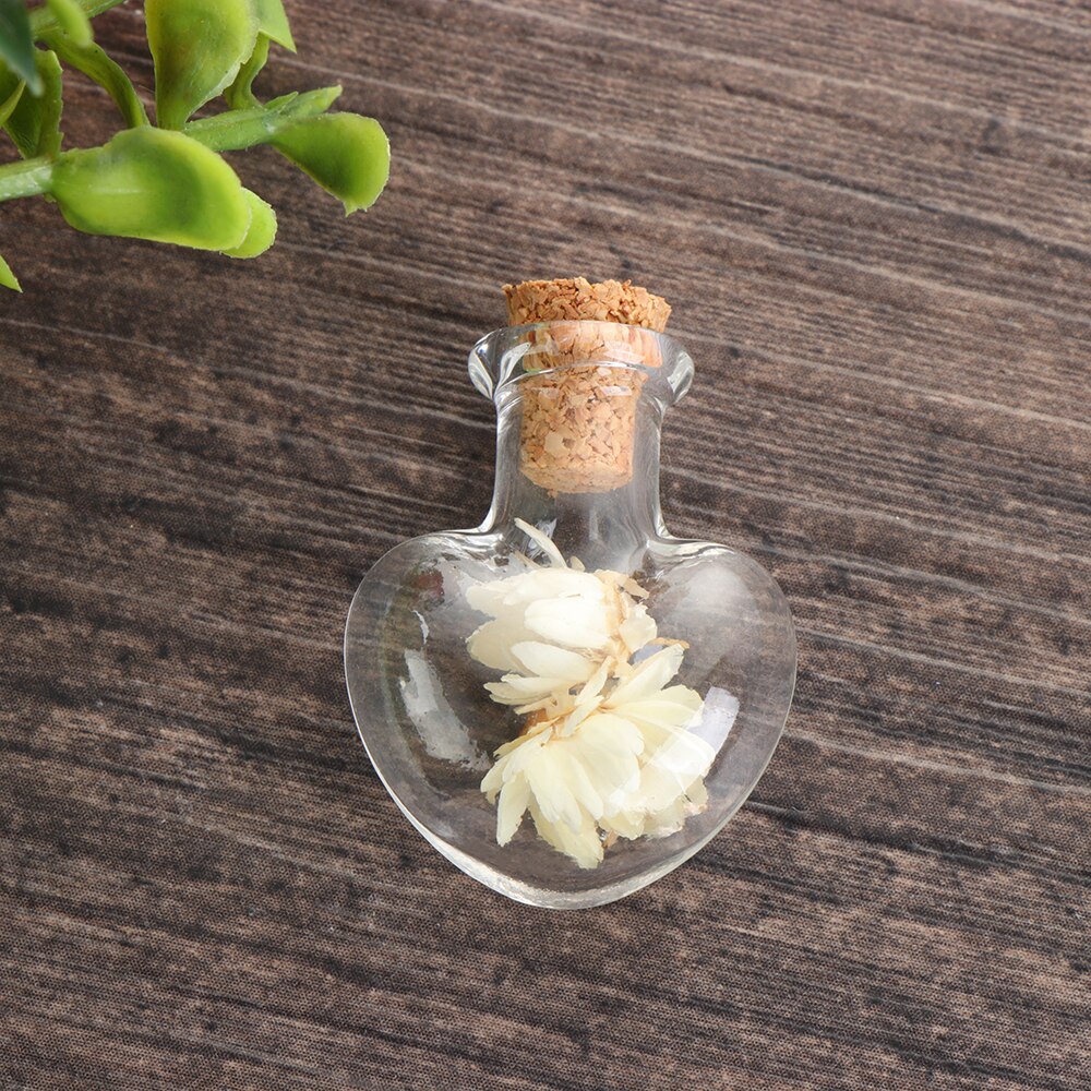 5 stk mini ønskeflaske glaskork tomme prøveglas opbevaringshætteglas gør-det-selv vedhæng boligdekoration korkprop flasker