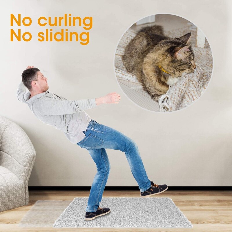 16Pcs Carpet Gripper Double-Sided Anti-Curling Non-Slip Reusable Carpet Gripper Carpet Floor Mat Tape Non-Slip Sticker