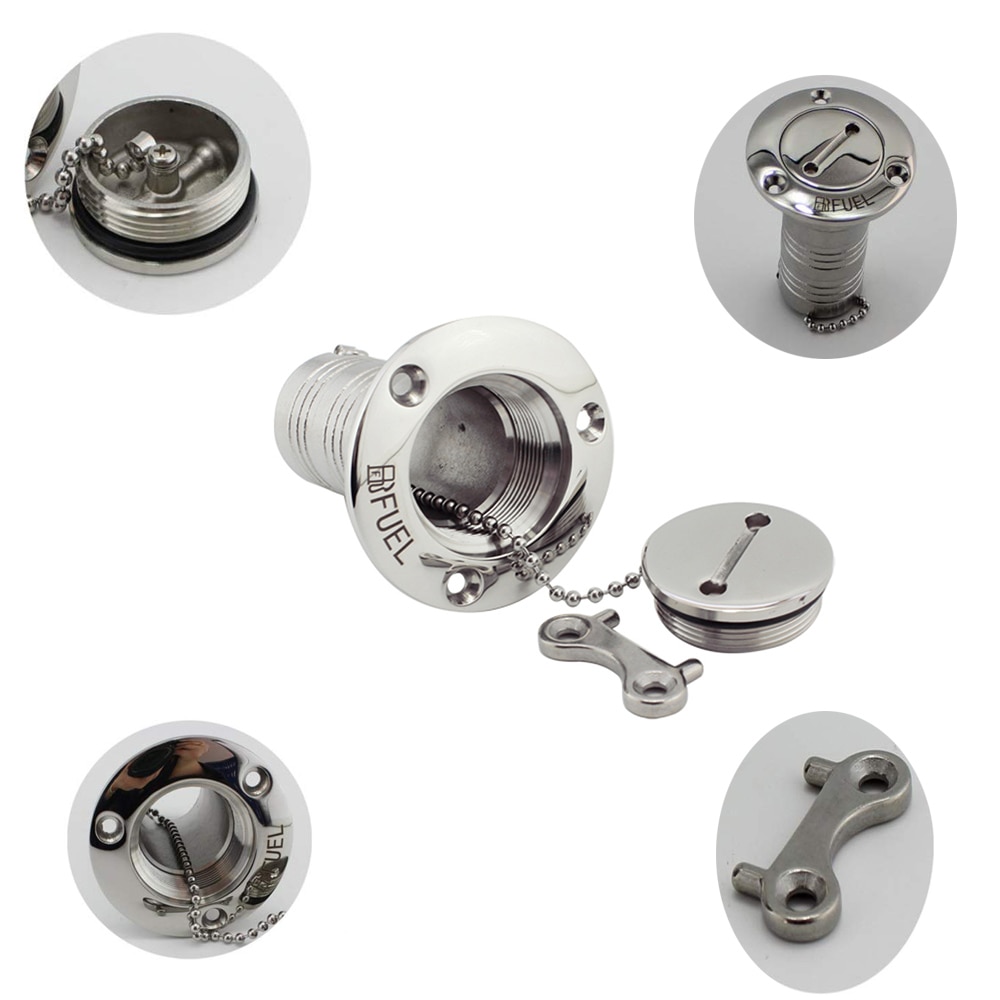 316 Rvs Marine Boot Hardware Dek Filler Brandstof Water Afval Diesel Gas Sleutel Cap Brandstof Water Was 38 Mm of 50 Mm Cap