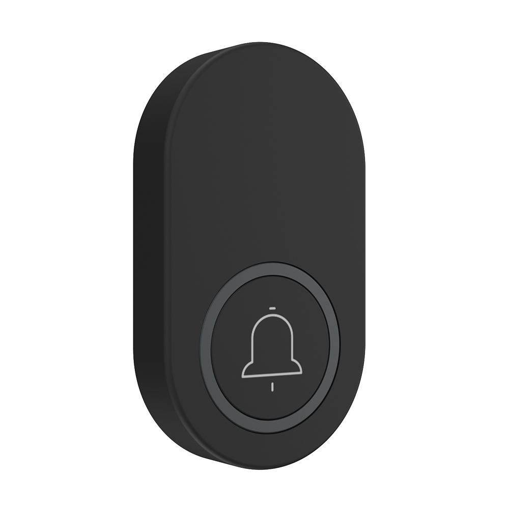 Hococa – sonnette extérieure sans fil, prise US/EU/UK, 60 chansons, mélodies, sonnette de porte de bienvenue étanche, sonnette d'appel à distance de 200m avec batterie: Black / LES USA
