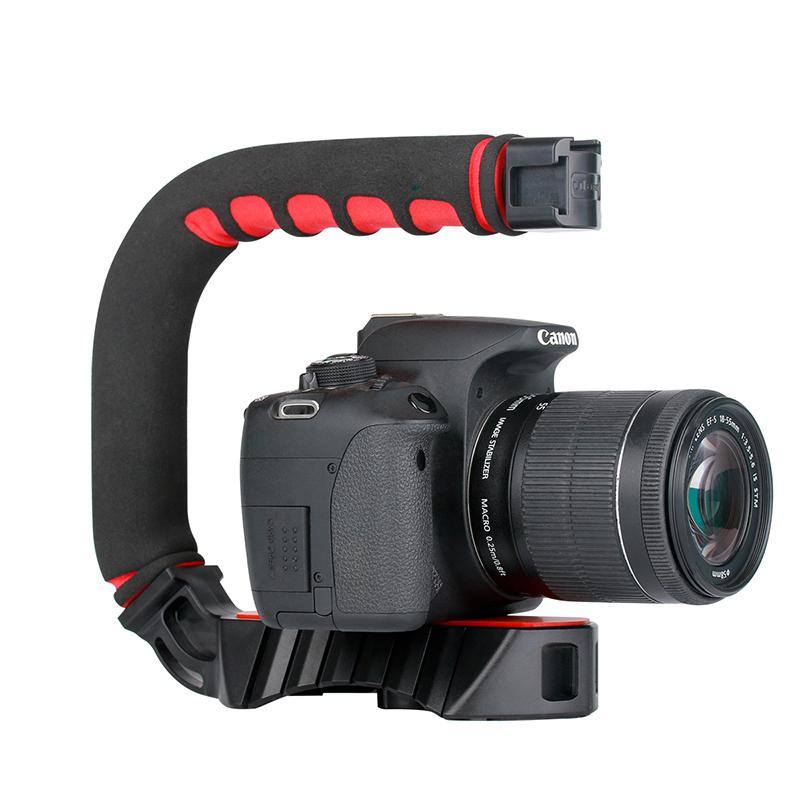 Ulanzi U-Griff Profi Mini Griff Stabilisator mit verdreifachen Schuh montieren Kamera Smartphone Video Tragbare Gimbal für Gpro DSLR Handy, Mobiltelefon