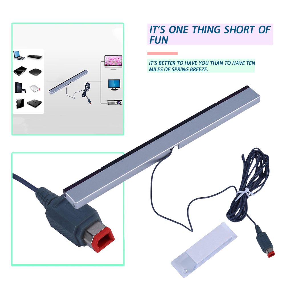 Vervanging Wired Infrarood Ir Ray Motion Sensor Bar/Ontvanger Voor Nintendo Voor Wii Remote Beweging Sensoren Game Accessoires