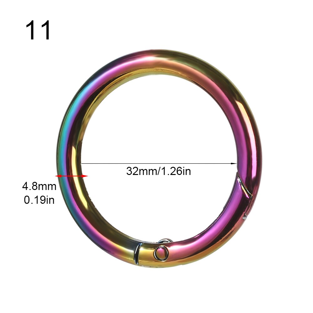 Snap Clasp Trigger Luggage Leathercraft Spring Gate Belt Strap Buckle Dog Chain Clip Metal Heart Ring Openable Keyring: 11