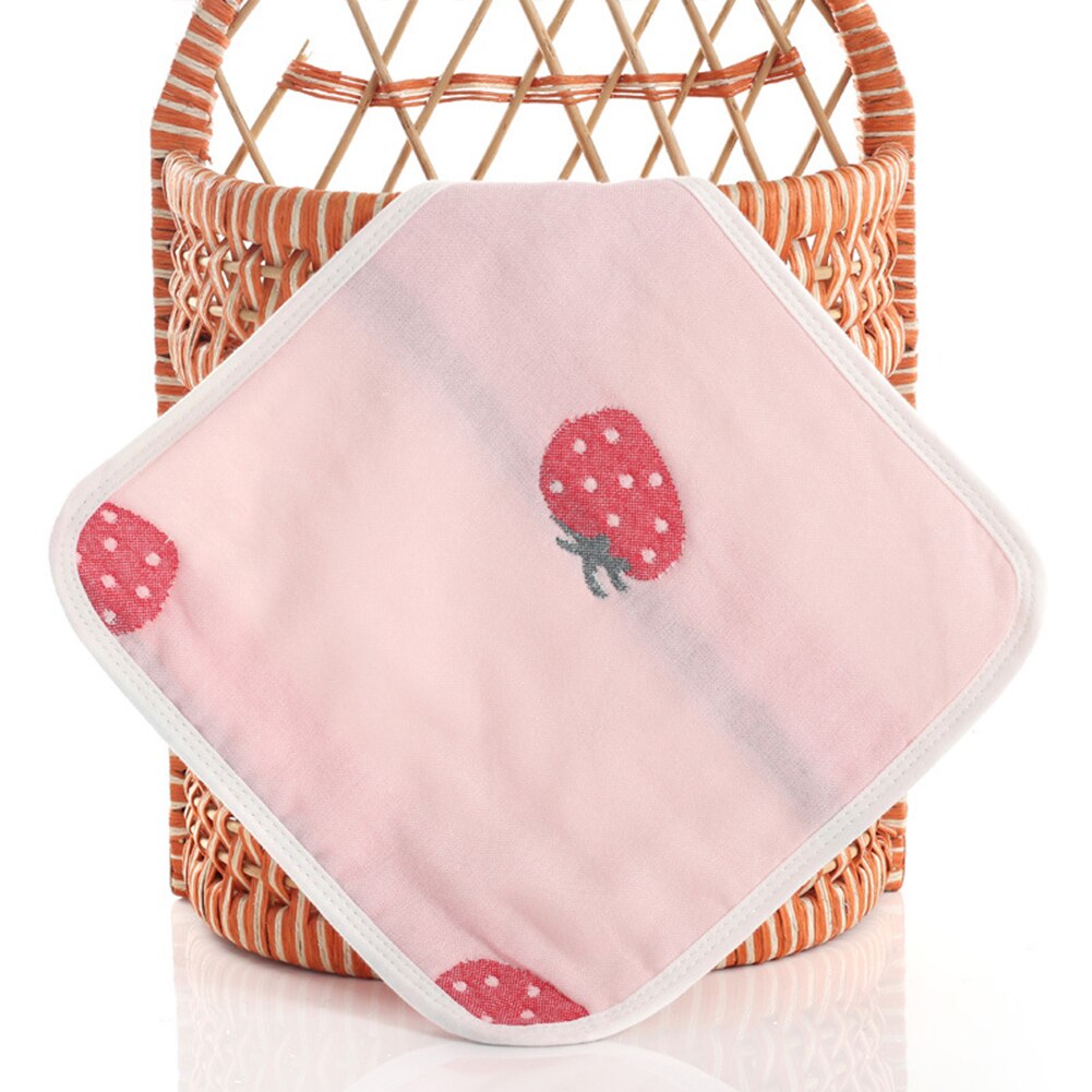 Pasgeboren kind baby jongen meisje katoenen handdoek vierkant 6 lagen gaas cartoon haak slabbetjes goed ademend schattig zoet boerendoekje: B