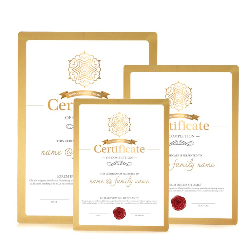 Magnetic Self-adhesive File Poster Photo Frames Sticker Gold A3 A4 A5 Office Picture Photo Certificates Document Frame For Wall