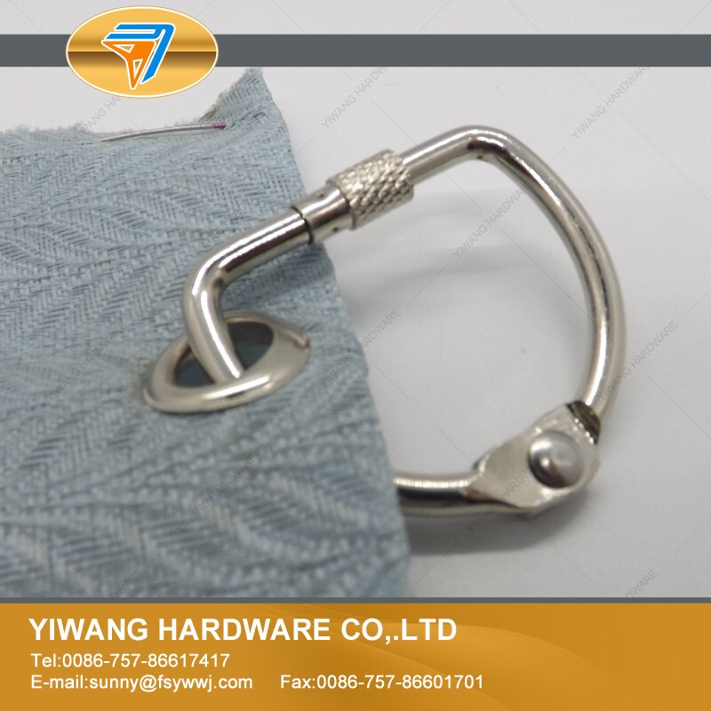 China cheap D ring nickel plating screw lock binding ring nickel plating office binder ring various sizes