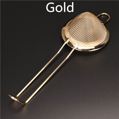 Bar Cocktail Strainer 304 Stainless Steel Cocktail Sieve Great For Removing Bits From Juice Fine Mesh Strainer Barware: Gold 22.5cm
