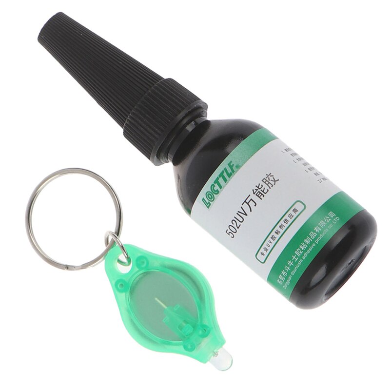 Pegamento UV 502 para curado de vidrio transparente, adhesivo para reparación dedicada, bajo olor, alta transparencia