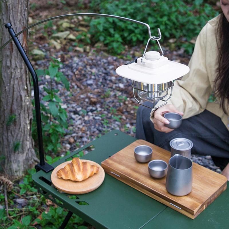 Camping Tabletop Light Stand Aluminum Alloy Curved Light Stand Portable Picnic Light Pole Lighting Rack desktop light stand