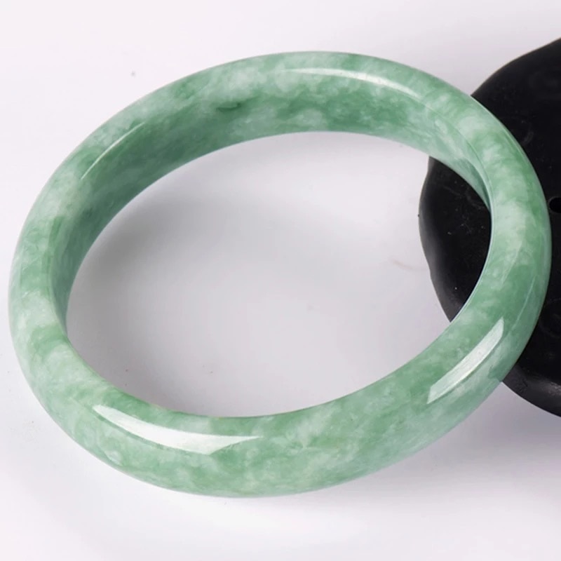 Naturlig grøn jade armbånd armbånd ægte håndskåret charme smykker tilbehør amulet til mænd kvinder heldige