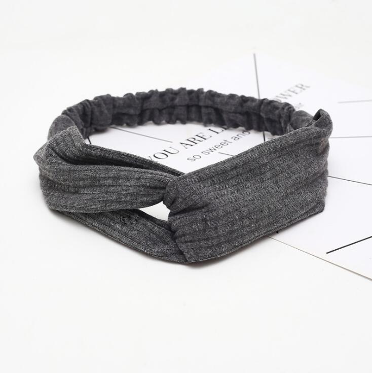 Diadema Lisa para mujer, turbante elástico para la cabeza, accesorios para el cabello para mujer, bandas para el cabello a rayas: H