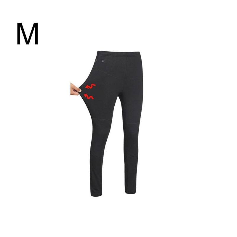 Pantalon électrique charge chaude pantalon chauffant confortable sûr pantalon chauffant sports de plein air ski randonnée épais USB pantalon chauffant: Women M