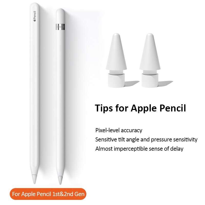 Uogic 3PCS Pencil Tips for Apple Pencil 1st/2nd Generation 2B/HB Both Soft and Hard Tip For Apple Pencil 1 2 iPad Stylus Nib