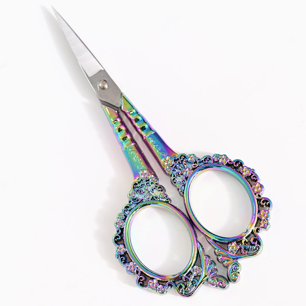 Tijeras para uñas/cutículas de acero inoxidable, cortadoras clásicas de flores de ciruelo, herramienta de manicura, estilo Retro europeo, 1 ud.: 7