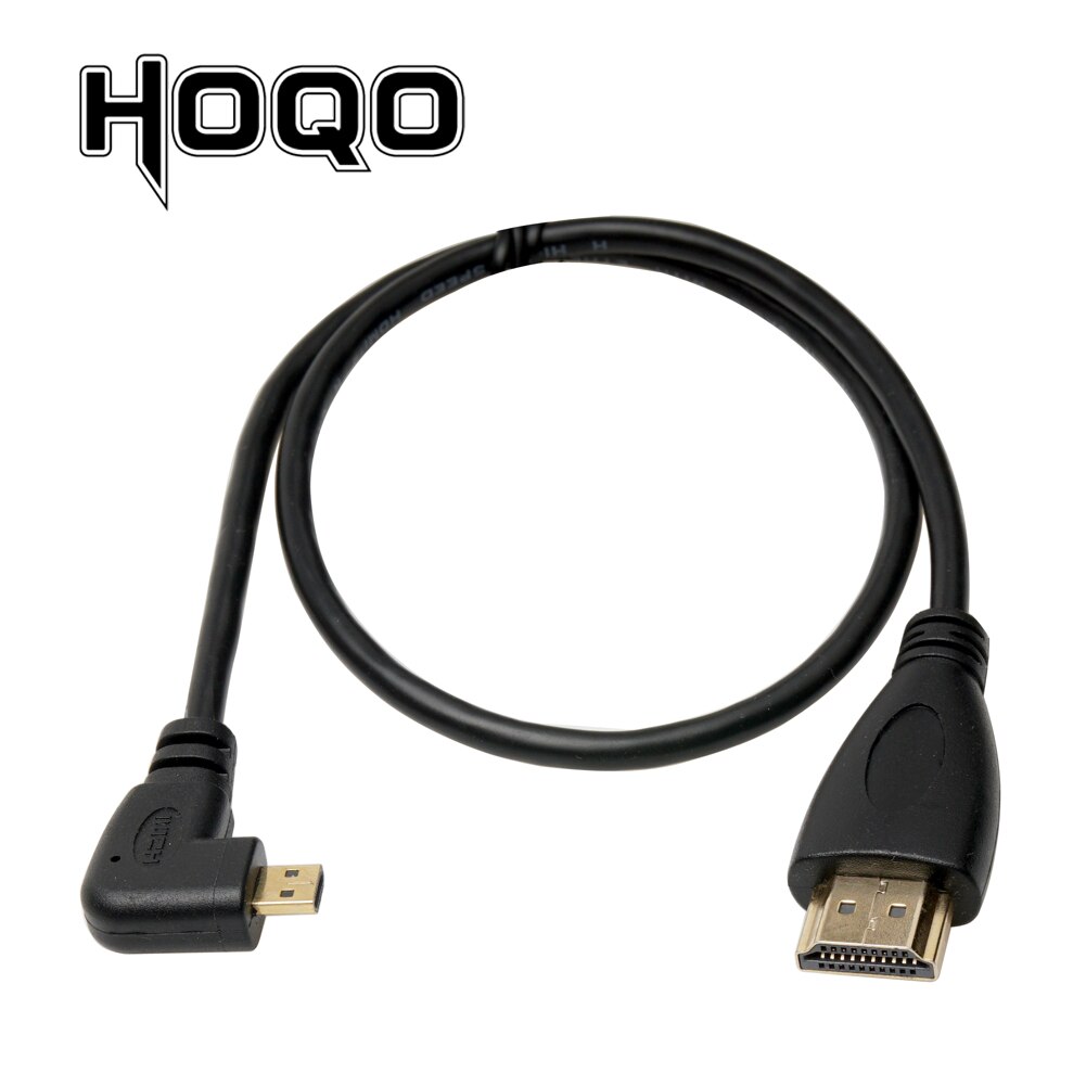 Cabo Cable HDMI Micro HDMI 0.5 m 1.5m Left Right Angle micro HDMI grados 90 degree Cable HDMI vers micro hdmi to hdmi 50cm corto: Left / 0.5m