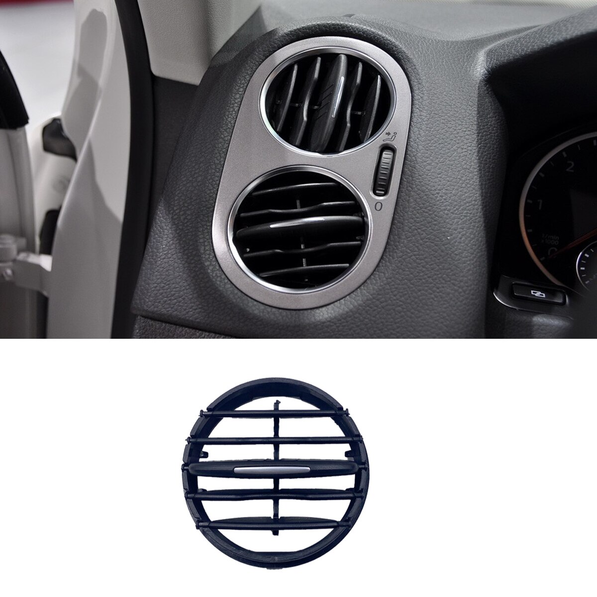 Air Conditioning Outlet Vent Shutters Instrument Desk Sliding Folding Fittings For VW Tiguan: 1pcs-Right-Left