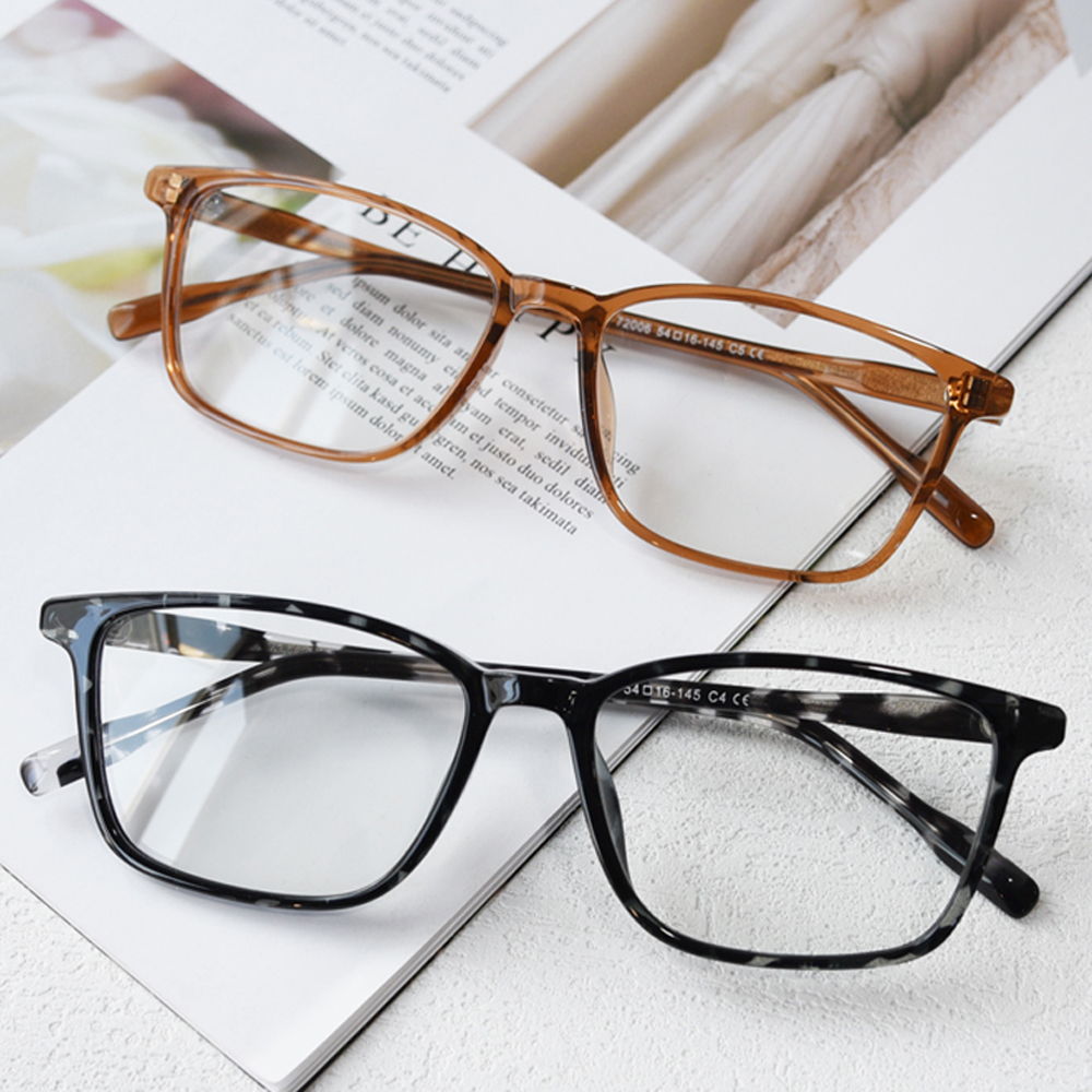 Kachawoo TR90 thin frame square glasses men black brown grey acetate glasses frames women optical eye-wear unisex decoration