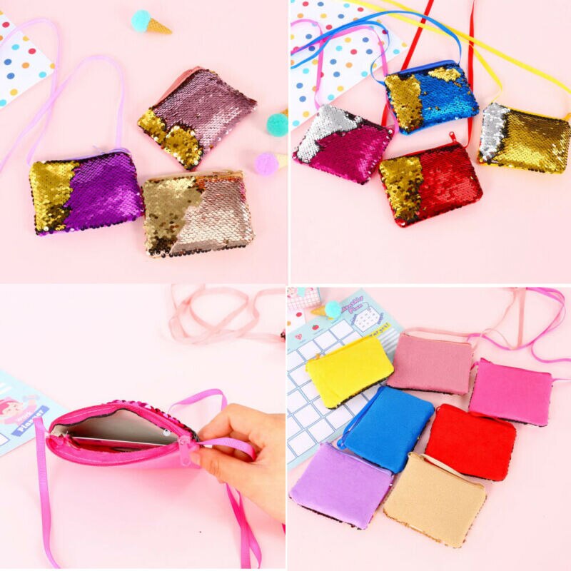 Neue Phantasie Baby Pailletten Brieftaschen Geldbörse Ändern Brieftasche Kinder Mädchen Schöne Tasche Glitzernde Kupplung Taschen Satchel Bag Kleine