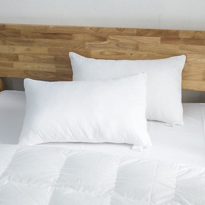 Hotel Hause Liefert Nacken Kissen Weiche Feder Stoff Gesundheit Pflege Komfortable Bett Kissen für Schlaf Unterstützung Hals Müdigkeit Linderung: 2PC