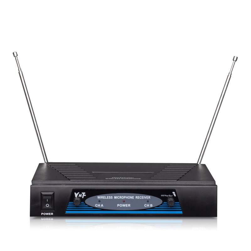 WM-03V VHF WIreless Microphone Systerm with 2 Handheld Mics Dual Channel Anti-interference for Church, Wedding, Meeting