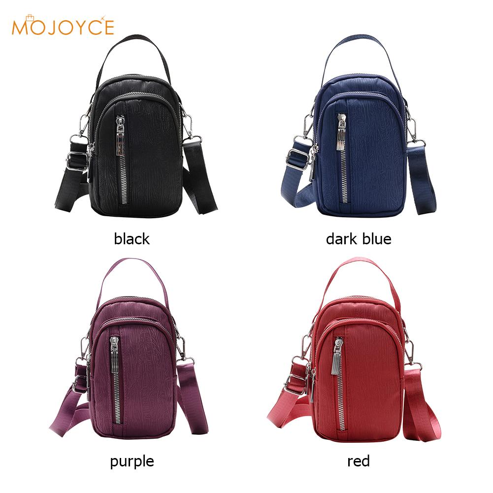 Dames kleine schoudertassen nylon effen kleur rits dames schoudertas crossbody messenger handtas